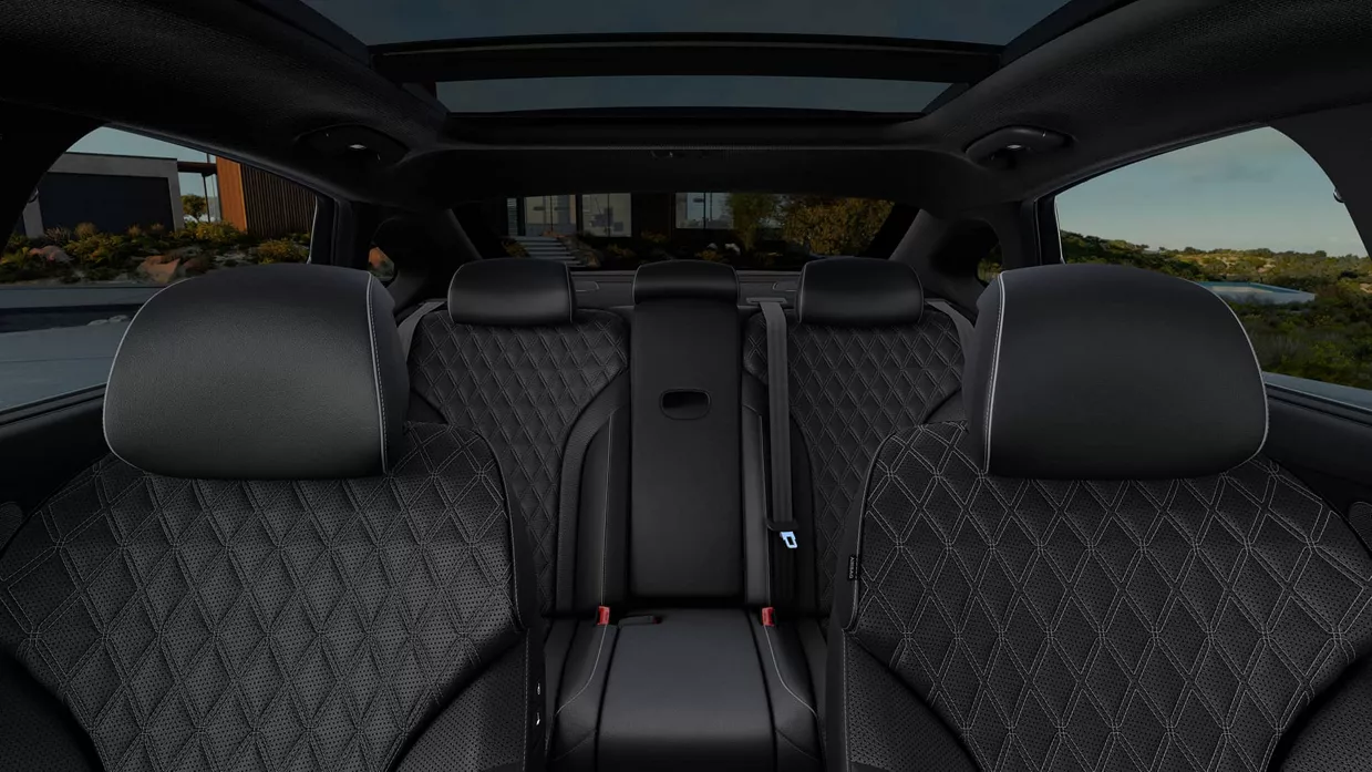 Sedan Car back leather seats