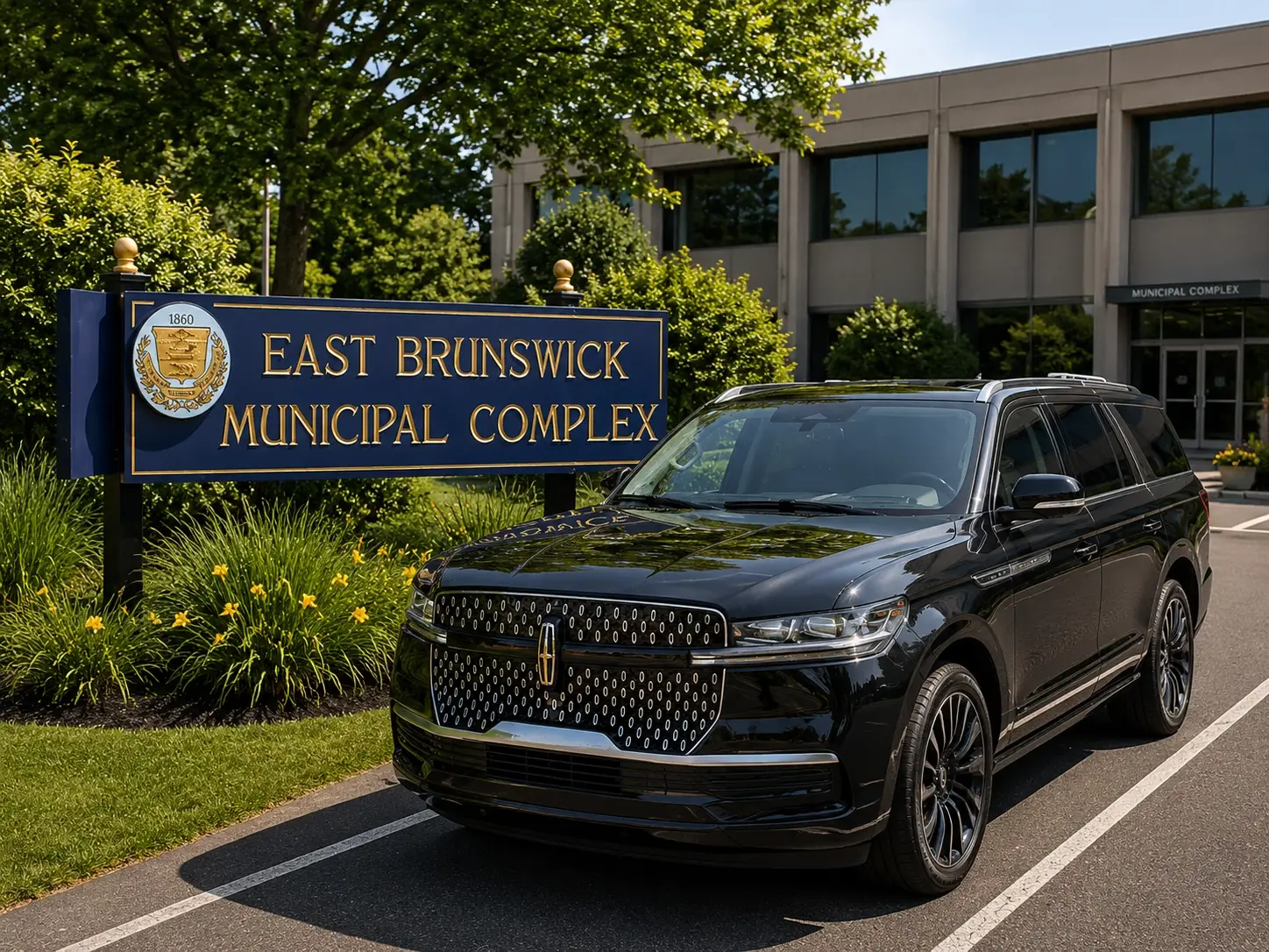 Black Lincoln Navigator luxury SUV car service in East Brunswick NJ