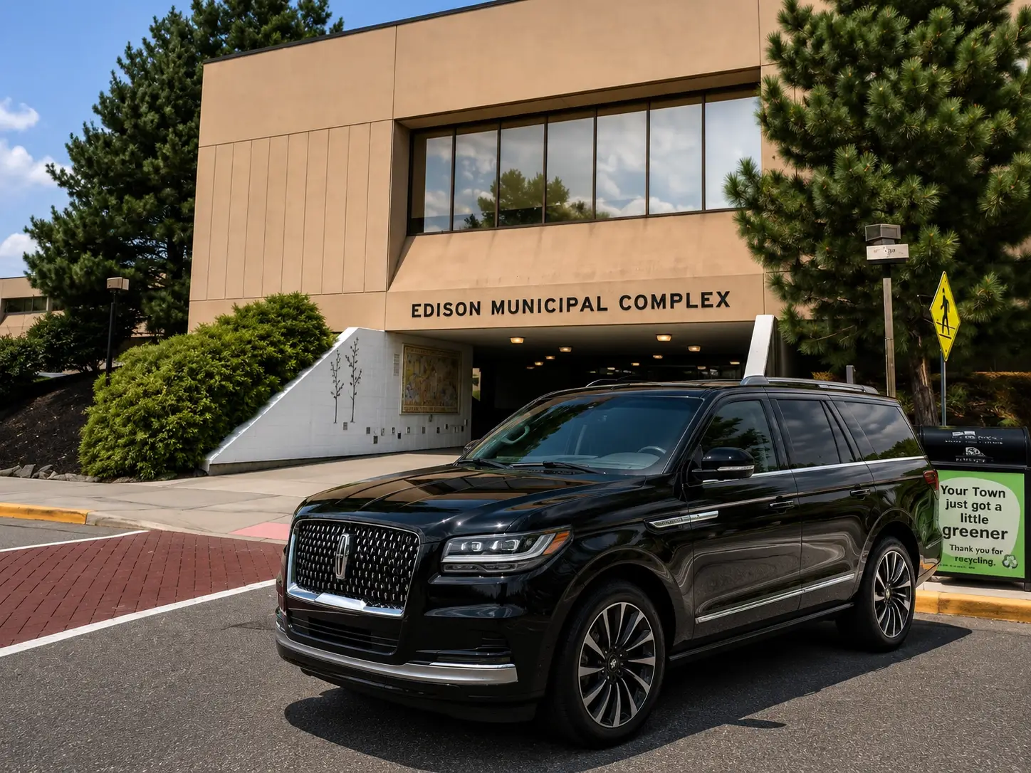 Black Lincoln Navigator luxury SUV car service in Edison NJ