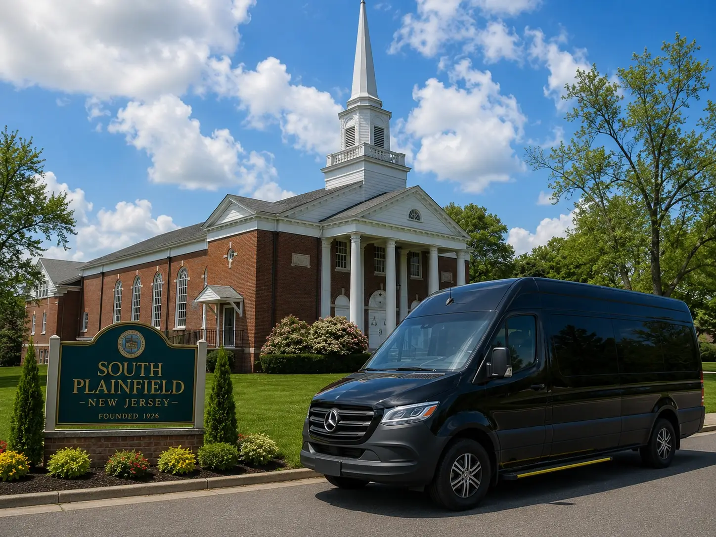 Black Mercedes-Benz Sprinter group transportation van in South Plainfield NJ