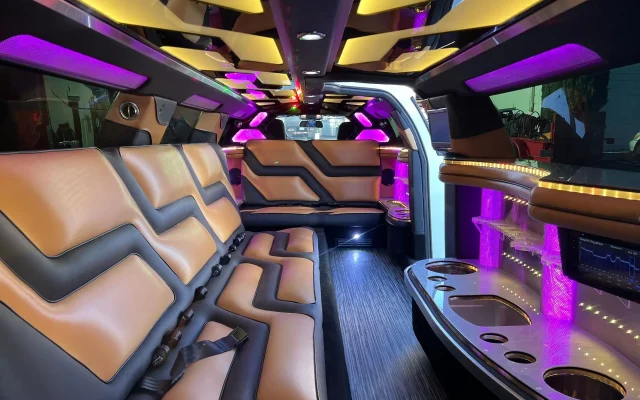 Experience next-level luxury inside our Dodge Charger Stretch Limousine – a signature ride by Basking Ridge Limousine.