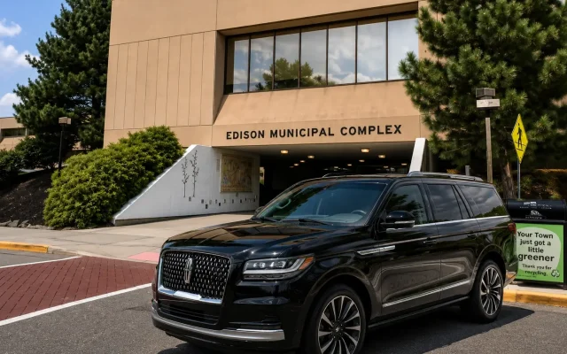 Luxury Lincoln Navigator SUV at Edison Municipal Complex serving Edison NJ